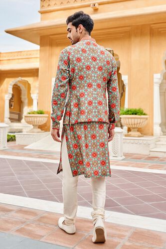 Aruj Nehru Jacket - IceBlue, Ice Blue, image 4
